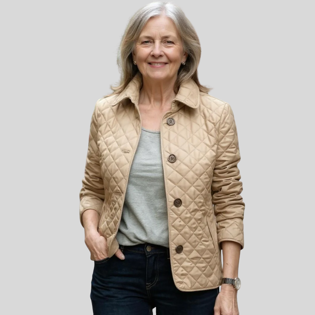 Diana - Yakası Katlanmış Günlük Kapitone Ceket