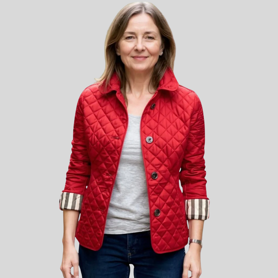 Diana - Yakası Katlanmış Günlük Kapitone Ceket