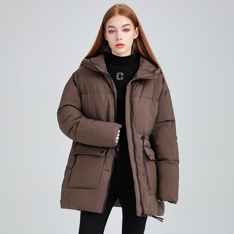 GWYNETH™ - Rahat Fermuarlı Kapüşonlu Puffer Ceketi